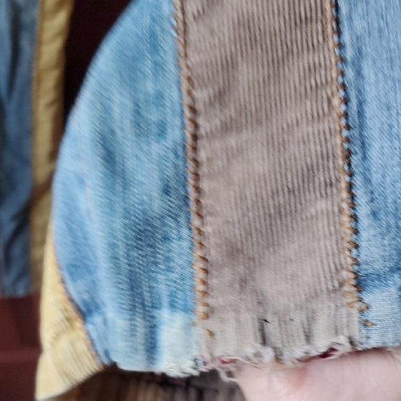 Gypsy Jeans RARE VINTAGE 70'S Striped Women's Flare Jeans - Picture 14 of 15